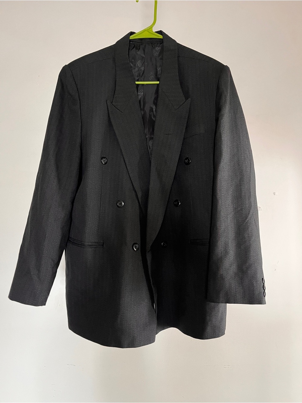 Men's Double-Breasted Black Blazer – Tailored Formal Sport Coat